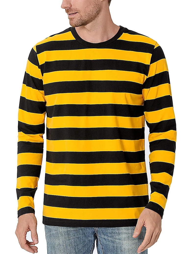 Mens Fashion Clothes - Kaos Lengan Panjang Pria dengan Motif