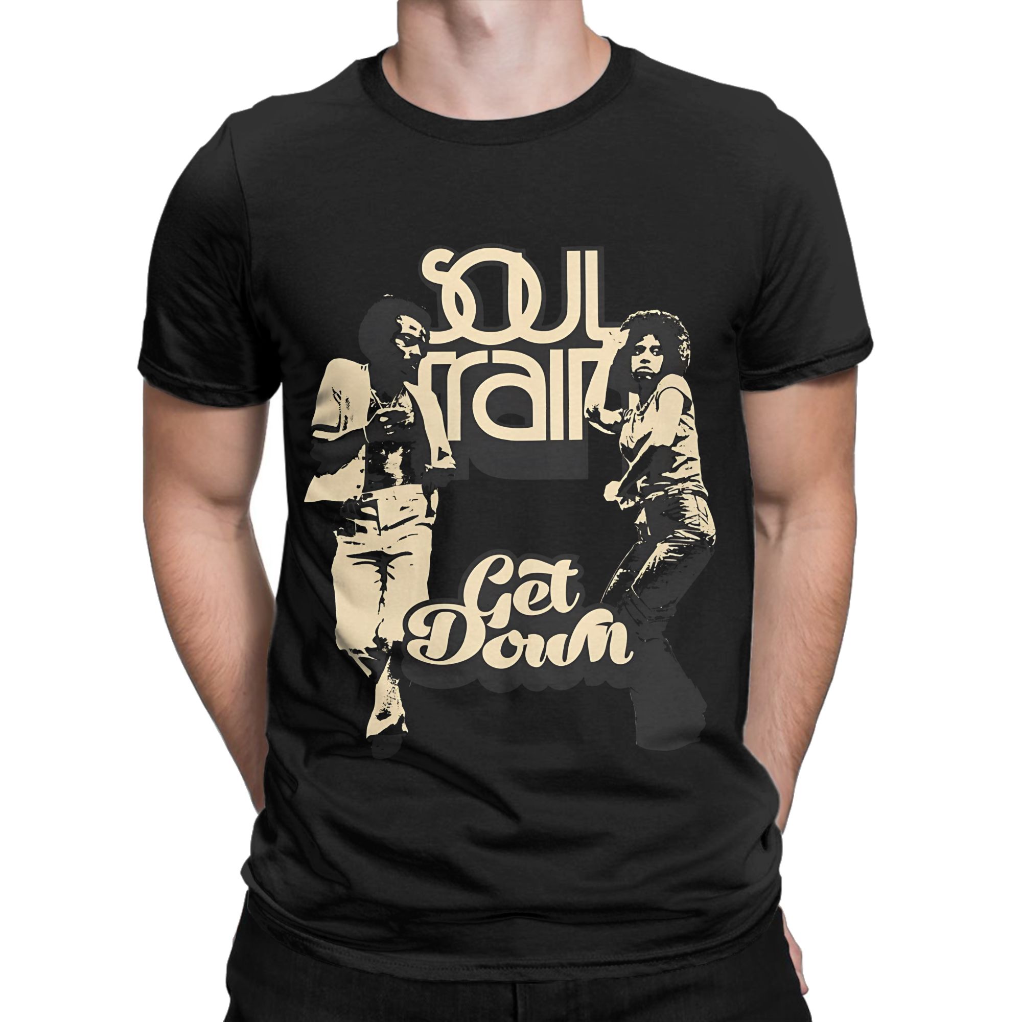 Poster Men Fashion - Poster Soul Train Kaus Katun 100%