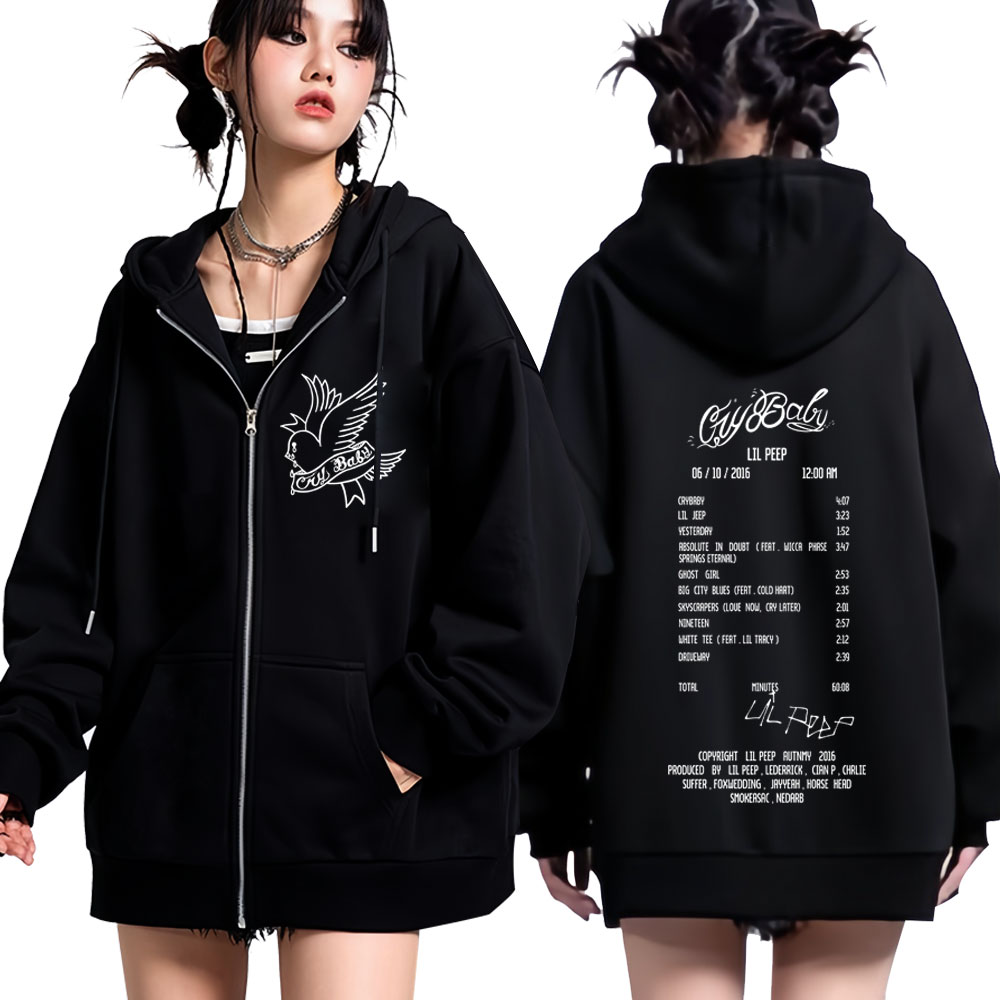 Hoodie Zipper Grafis Album Cry - Men'S Fashion Videos ulasan dan harga
