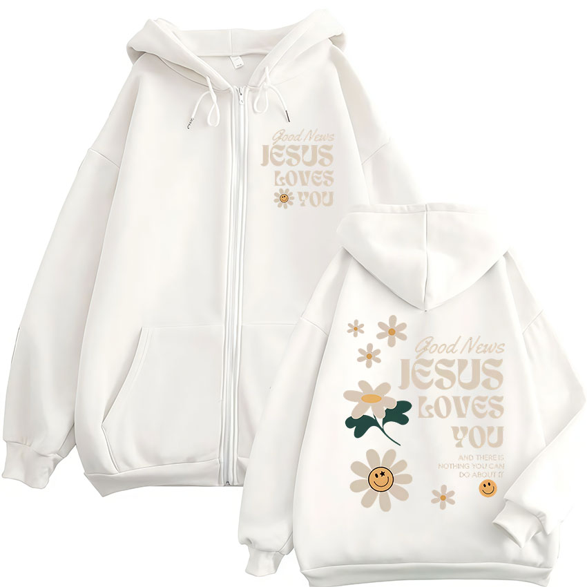 Kabar Baik Yesus Mencintaimu C - Mens Fashion Zip Up Hoodies ulasan dan harga