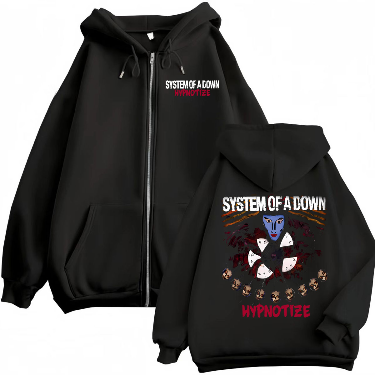 Rock Band System of A Down Hyp - Mens Fashion Zip Up Hoodies ulasan dan harga